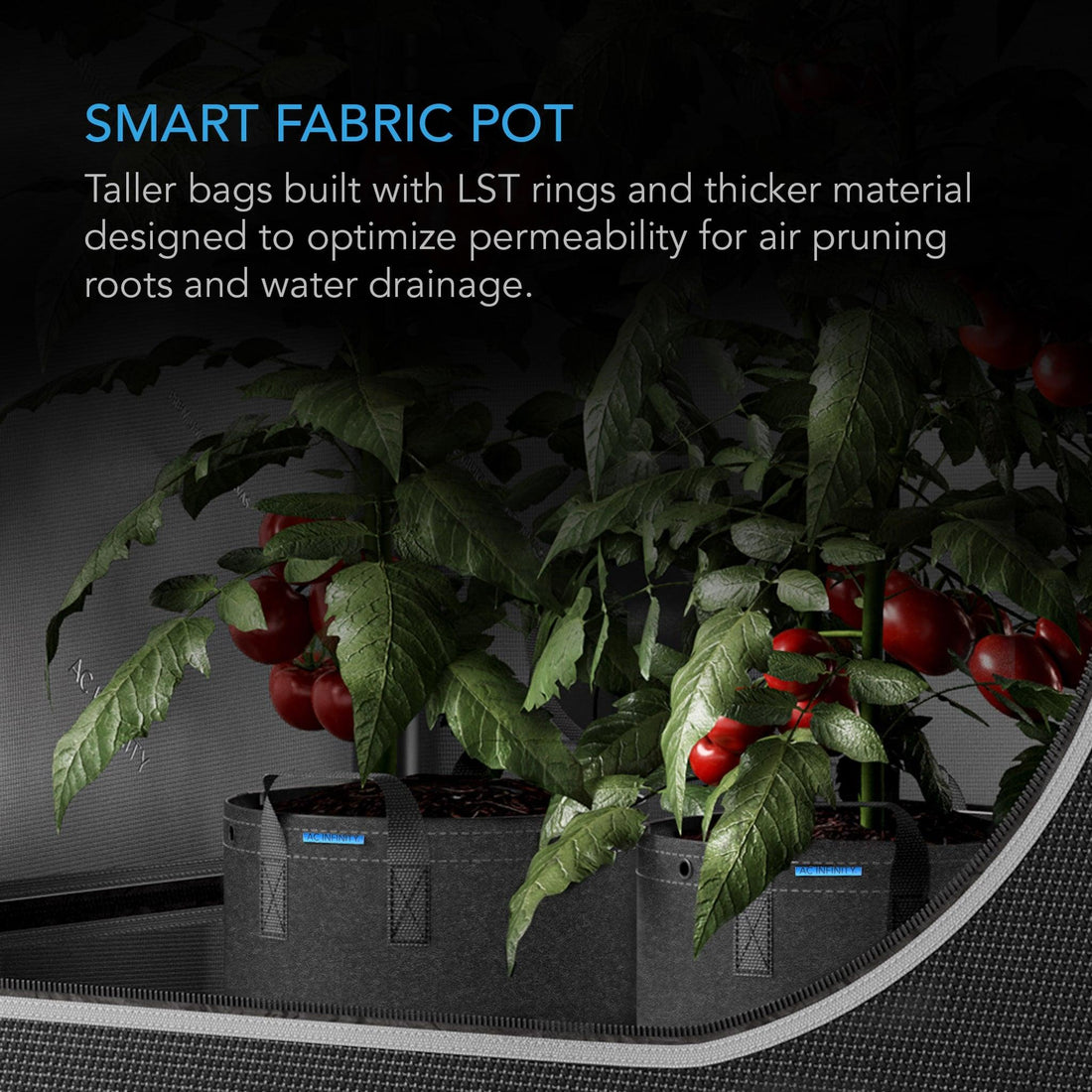 Stoff potter 37 liter 5pk - Smartgrow.no